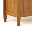 Simpli Home Brooklyn Solid Wood Entryway Storage Bench in Light Golden Brown