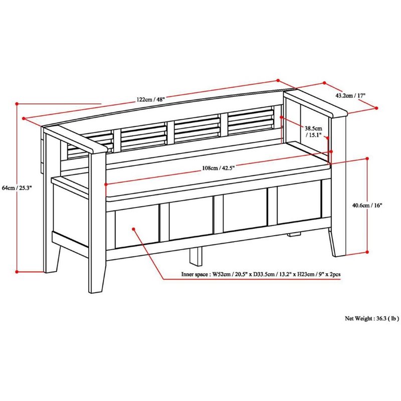 Simpli Home Adams Wood 48
