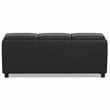 Simpli Home Avalon Faux Air Leather Rectangular Storage Ottoman in Black