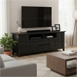 Amherst 72 inch Wide Solid Wood Transitional TV Stand in Black