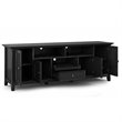 Amherst 72 inch Wide Solid Wood Transitional TV Stand in Black