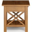 Simpli Home Kitchener Solid Wood Square End Table in Light Golden Brown