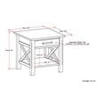 Simpli Home Kitchener Solid Wood Square End Table in Light Golden Brown