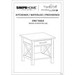 Simpli Home Kitchener Solid Wood Square End Table in Light Golden Brown