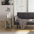 Simpli Home Kitchener Solid Wood Narrow Side Table in Gray