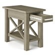 Simpli Home Kitchener Solid Wood Narrow Side Table in Gray