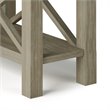 Simpli Home Kitchener Solid Wood Narrow Side Table in Gray
