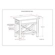 Simpli Home Kitchener Solid Wood Narrow Side Table in Gray