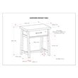 Simpli Home Sawhorse 1 Drawer Solid Wood Nightstand in Dark Chestnut Brown