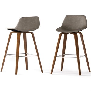 Randolph 28&quot Bentwood Counter/ Bar Height Stool (Setof 2) in Distressed Gray