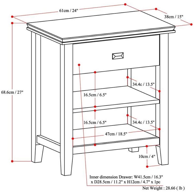 Simpli Home Artisan Wood 24
