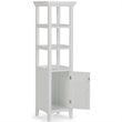 Simpli Home Avington Contemporary Wooden Bath Storage Tower in Pure White