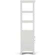 Simpli Home Avington Contemporary Wooden Bath Storage Tower in Pure White