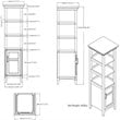 Simpli Home Avington Contemporary Wooden Bath Storage Tower in Pure White