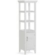 Simpli Home Avington Contemporary Wooden Bath Storage Tower in Pure White