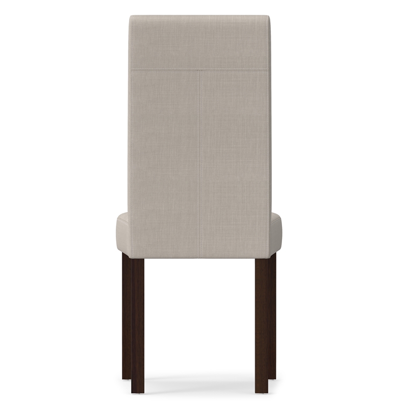 Acadian Transitional Parson Dining Chair (Setof 2) in Beige Linen Look Fabric