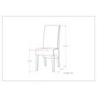 Avalon Deluxe Parson Dining Chair (Set of 2) in Light Beige Linen Look Fabric