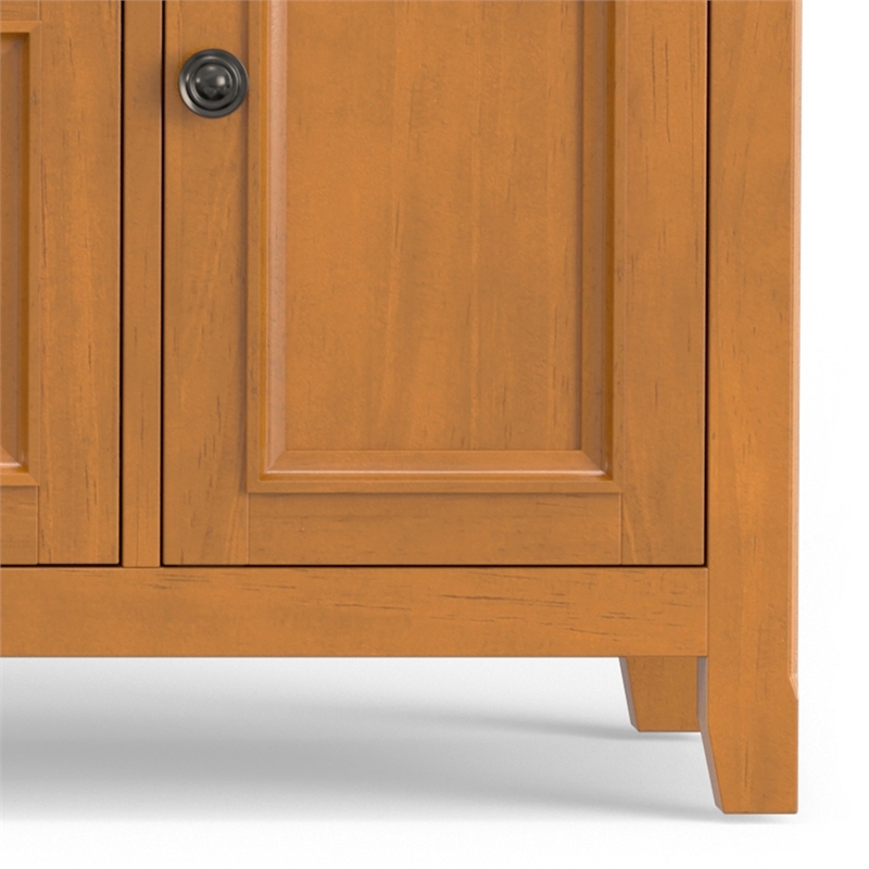 Amherst 72 inch Wide Solid Wood Transitional TV Stand in Light Golden Brown