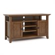 Amherst 54 inch Wide Solid Wood Transitional TV Stand in Medium Saddle Brown