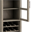 Simpli Home Avalon Solid Wood 12 Bottle Wine Rack Cabinet in Distressed Gray