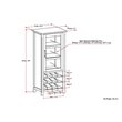 Simpli Home Avalon Solid Wood 12 Bottle Wine Rack Cabinet in Distressed Gray