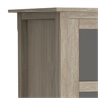 Simpli Home Avalon Solid Wood 12 Bottle Wine Rack Cabinet in Distressed Gray