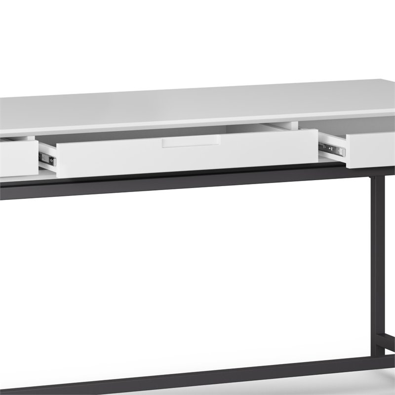 Simpli Home Banting Wide Desk in White