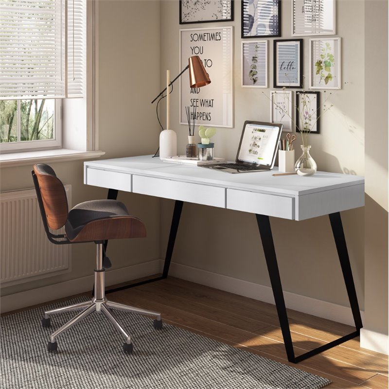 Simpli Home - Lowry Small Desk - Distressed Charcoal Brown