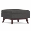 Simpli Home Owen Linen Look Fabric Coffee Table Storage Ottoman in Slate Gray