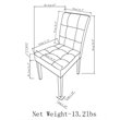 Simpli Home Andover Fabric Parsons Dining Chair in Slate Gray (Set of 2)