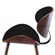Simpli Home Marana Mid Century Modern Faux Leather Dining Chair in Black
