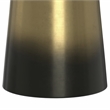 Toby 17 inch Wide Modern Metal Accent Table in Black/Gold Ombre Iron & Assembled