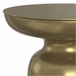 Toby 17 inch Wide Modern Metal Accent Table in Black/Gold Ombre Iron & Assembled