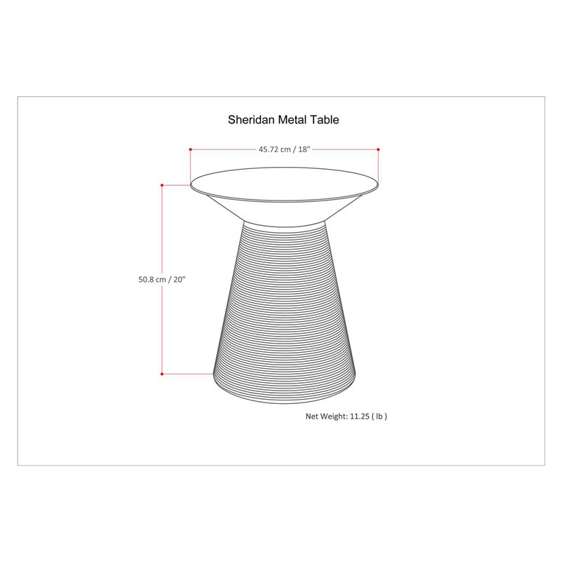 Simpli Home Sheridan Metal Accent Table Aged Copper