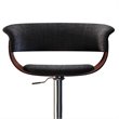 Simpli Home Sheldon Adjustable Swivel Fabric Bar Stool in Charcoal Gray