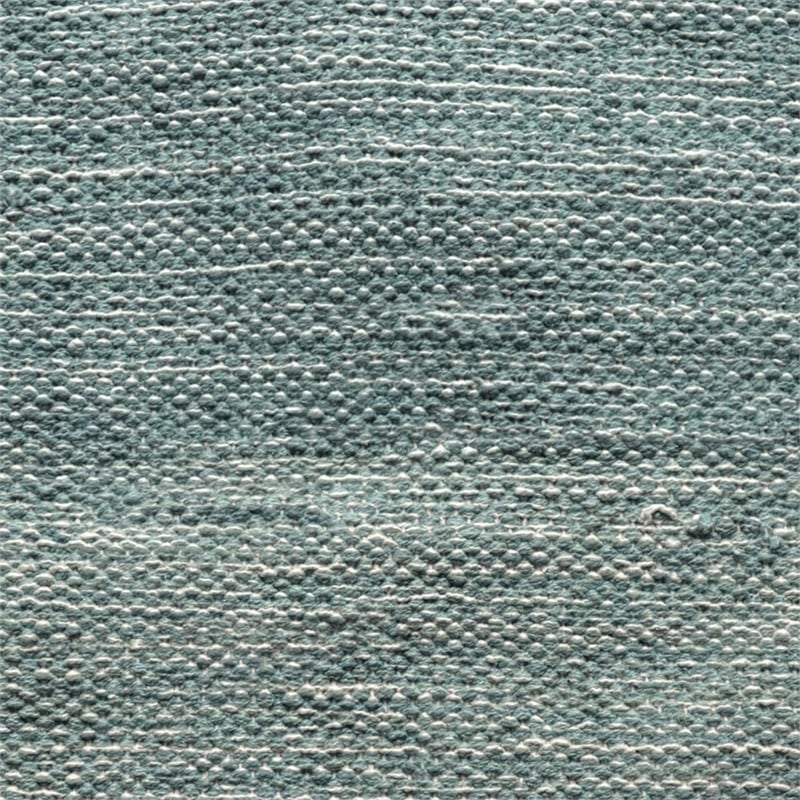 Simpli Home Naya Boho Cube Pouf in Blue Melange Cotton