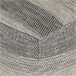 Simpli Home Clay Boho Square Pouf in Gray Melange Cotton