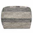 Simpli Home Clay Boho Square Pouf in Gray Melange Cotton