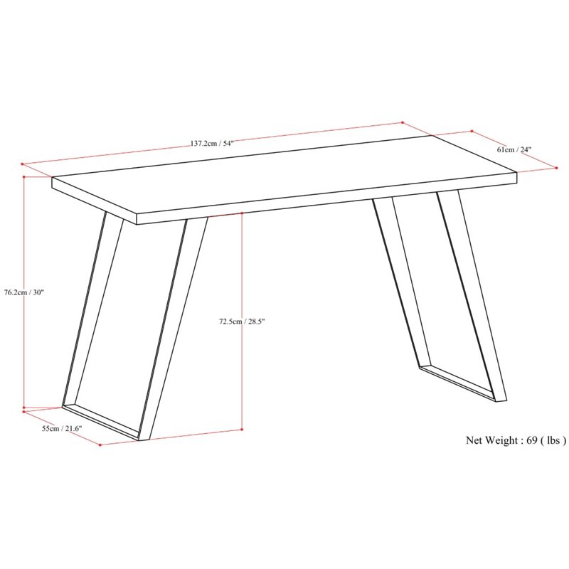 Simpli Home - Lowry Small Desk - Distressed Charcoal Brown