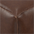 Simpli Home Brody Boho Square Pouf in Distressed Dark Brown Faux Leather