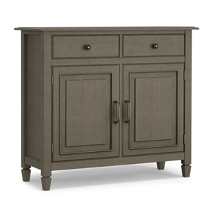 Connaught 40&quot WD Wood Traditional Entryway Storage Cabinet in Farmhouse Gray