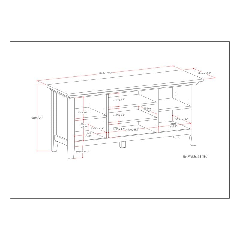 Simpli Home Redmond Wood 53