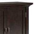Redmond Solid Wood 32inch WideTransitional Low Storage Cabinet in Brunette Brown