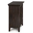 Redmond Solid Wood 32inch WideTransitional Low Storage Cabinet in Brunette Brown