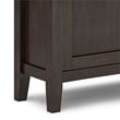 Redmond Solid Wood 32inch WideTransitional Low Storage Cabinet in Brunette Brown