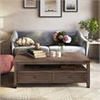 Warm Shaker Solid Wood 48 inch Wide Transitional Coffee Table in Farmhouse Brown