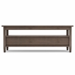 Warm Shaker Solid Wood 48 inch Wide Transitional Coffee Table in Farmhouse Brown