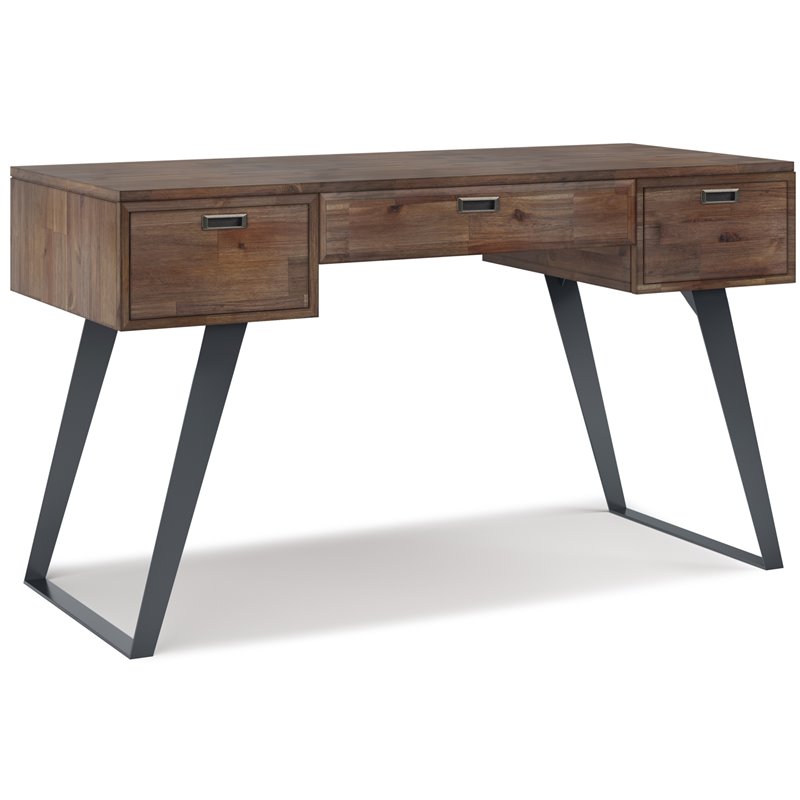 Simpli Home Keaton ACACIA WOOD MidCentury Modern 54" Desk in Rustic