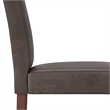 Acadian Transitional Parson Dining Chair (2pcs) in Distressed Brown Faux Leather