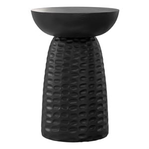 Boyd 13&quotWide Solid Wood Contemporary Accent Table in Black & Assembled